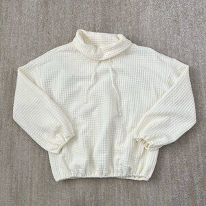 Max Studio Waffle Knit Pullover Top L